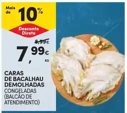 Continente Caras de bacalhau demolhadas congeladas promoção