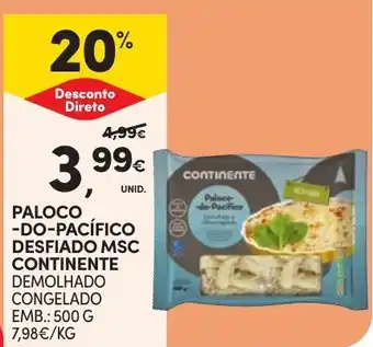 Continente paloco-do-pacífico desfiado msc continente promoção