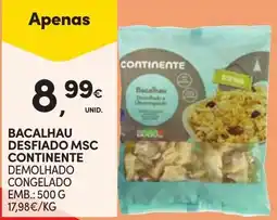 Continente Bacalhau desfiado msc continente promoção