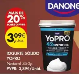 Pingo Doce Iogurte sólido yopro natural promoção