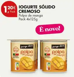 Pingo Doce Iogurte sólido cremoso polpa de manga pingo doce promoção