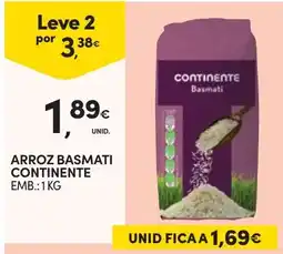 Continente Arroz basmati continente promoção