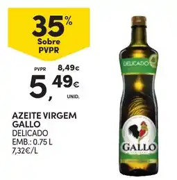 Continente Azeite virgem gallo delicado promoção
