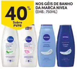Continente Nivea géis de banho promoção