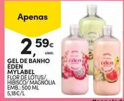 Continente Gel de banho eden mylabel promoção