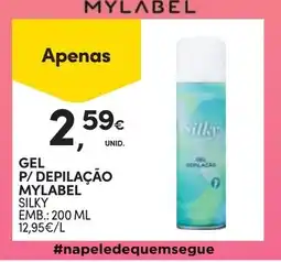Continente gel p/ depilação mylabel silky promoção
