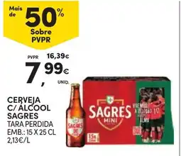 Continente Cerveja c/ álcool sagres promoção