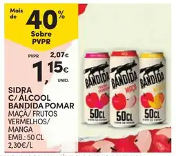 Continente Sidra c/ alcool bandida pomar promoção