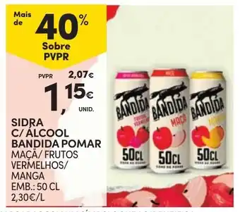 Continente Sidra c/ alcool bandida pomar promoção