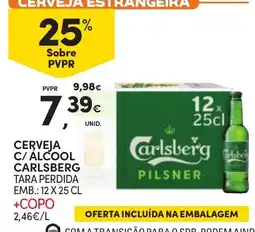 Continente Cerveja c/ álcool carlsberg promoção