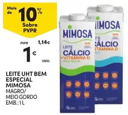 Continente Leite uht bem especial mimosa promoção