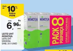 Continente Leite uht mimosa promoção