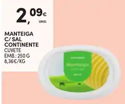 Continente Manteiga c/sal continente promoção