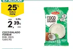 Continente coco ralado ferbar promoção