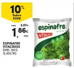 Continente espinafre vitacress promoção
