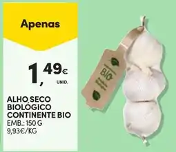 Continente Alho seco biológico continente bio promoção
