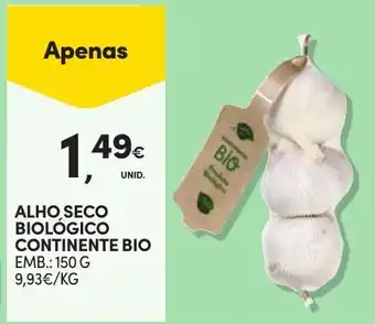 Alho seco biológico continente bio