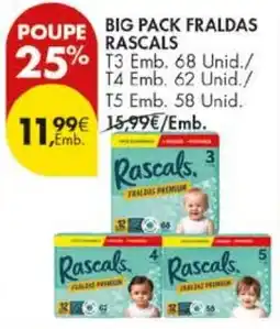 Pingo Doce big pack fraldas rascals promoção