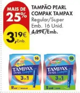 Pingo Doce tampax pearl compak promoção