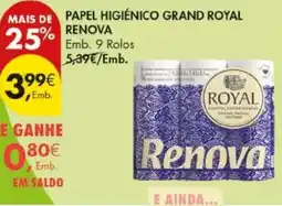 Pingo Doce Papel higiénico grand royal renova promoção
