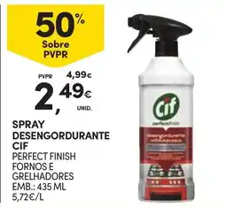 Continente spray desengordurante cif perfect finish fornos e grelhadores promoção
