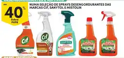 Continente sprays desengordurantes das marcas cif, sanytol e mistolin promoção