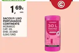 Continente sacos p/ lixo perfumados continente morango promoção