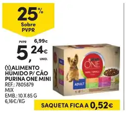 Continente Alimento Humido P/ Cão Purina One Mini promoção