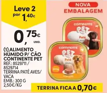 Continente Alimento Humido P/ Cão Continentepet promoção