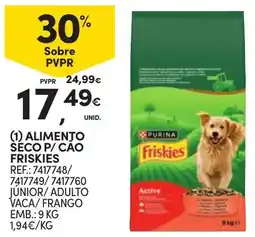 Continente Alimento seco p/ cão friskies promoção