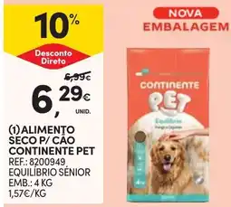 Continente Alimento seco p/ cão continente pet promoção