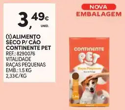 Continente Alimento seco p/ cão continente pet promoção