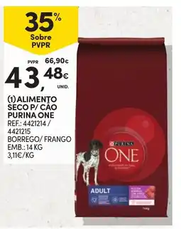 Continente alimento seco p/ cão purina one promoção
