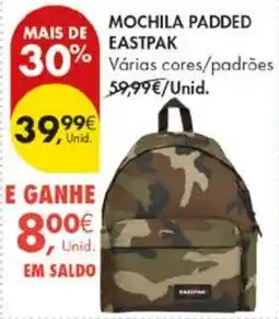 Pingo Doce Mochila padded eastpak promoção
