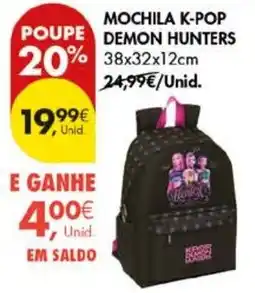 Pingo Doce Mochila k-pop demon hunters promoção