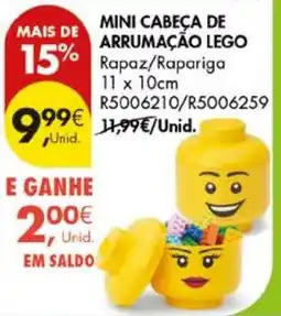 Pingo Doce mini cabeça de arrumação lego promoção