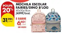 Pingo Doce Mochila escolar fairies/dino b'log promoção
