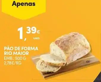 Continente Pão de forma rio maior promoção