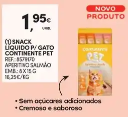Continente Snack líquido p/ gato continente pet promoção