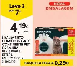 Continente Alimento Humido P/ Gato Continentepet Premium promoção