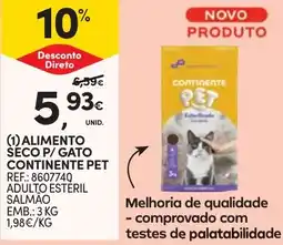 Continente Alimento seco p/ gato continente pet promoção