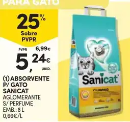 Continente absorvente p/ gato sanicat promoção