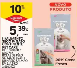 Continente Alimento seco p/ gato continentepet care promoção