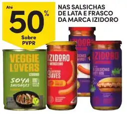 Continente salsichas de lata e frasco da marca izidoro promoção