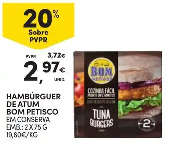 Hambúrguer de atum bom petisco