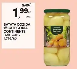 Continente Batata cozida continente promoção