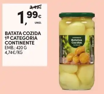 Continente Batata cozida continente promoção