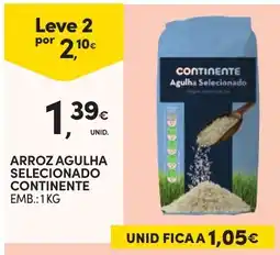 Continente Arroz agulha selecionado continente promoção