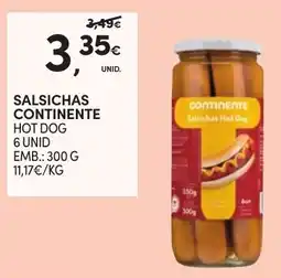 Continente Salsichas continente hot dog promoção