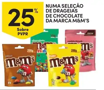 Continente numa seleção de drageias de chocolate da marca m&m's promoção
